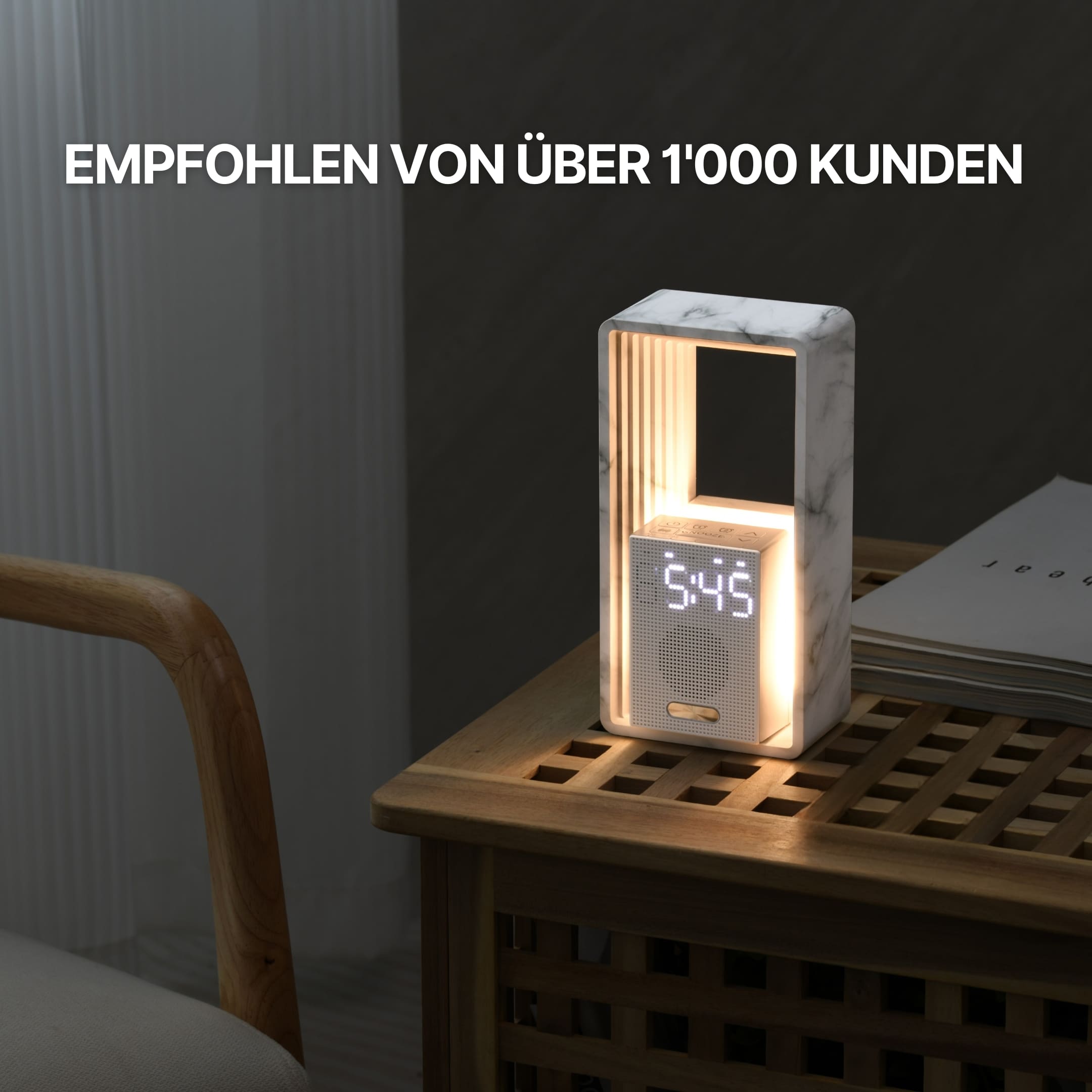 Réveil lumineux Horizon – Édition limitée, lumière dimmable avec sons naturels