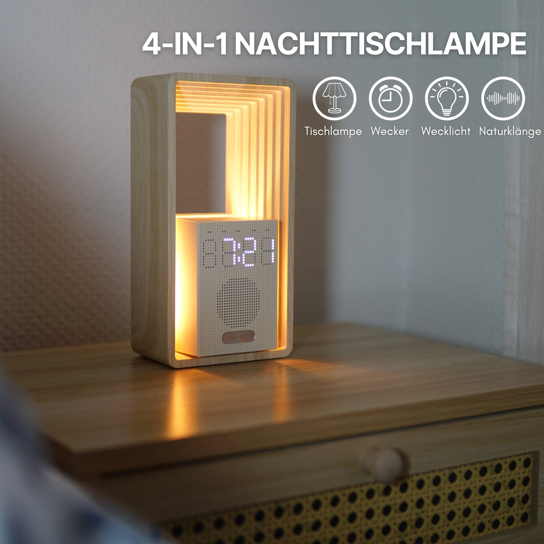 Réveil lumineux Horizon – Classic, lumière dimmable avec sons naturels
