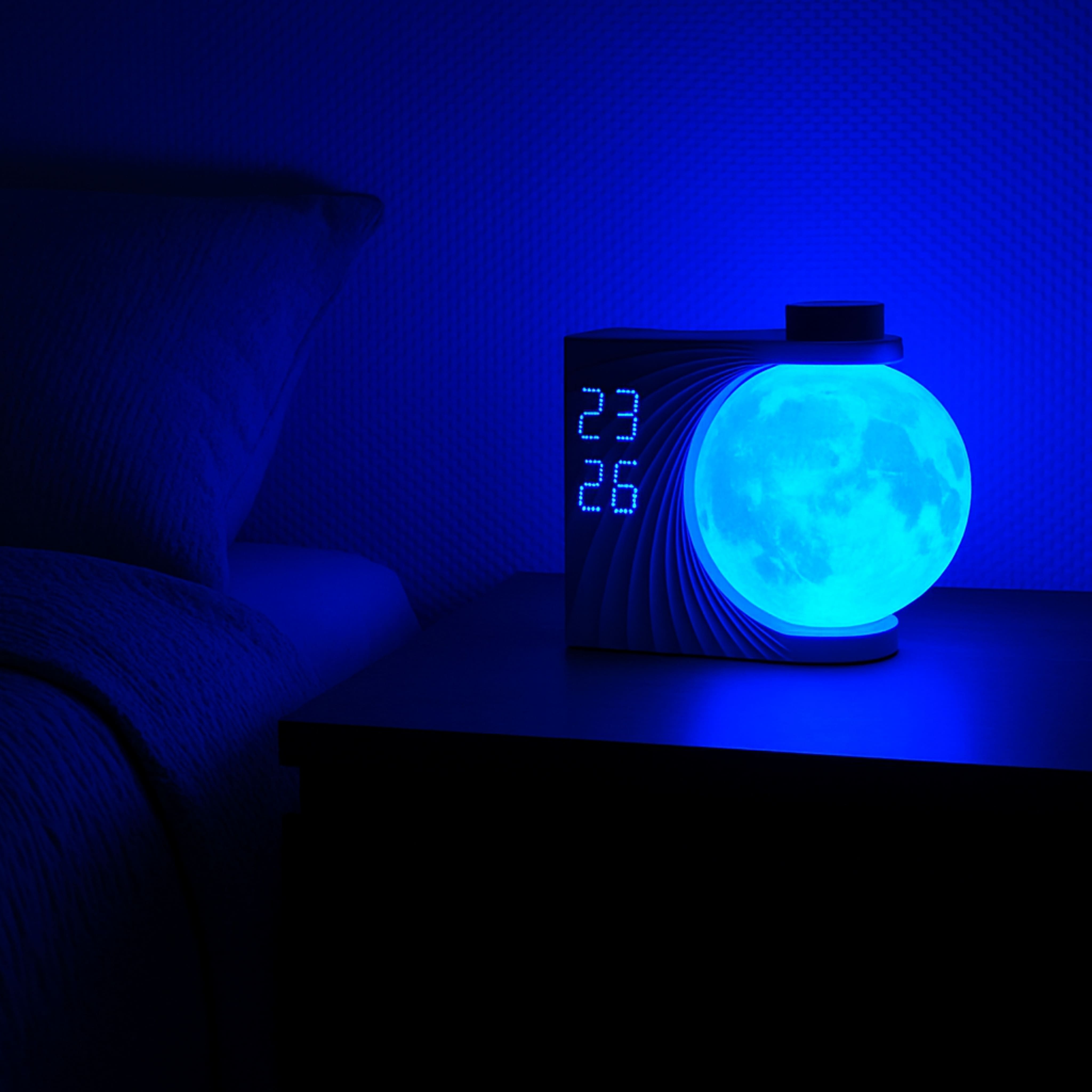 Luna Glow Réveil Lumineux – Lampe lune avec réveil & lumière d’aube