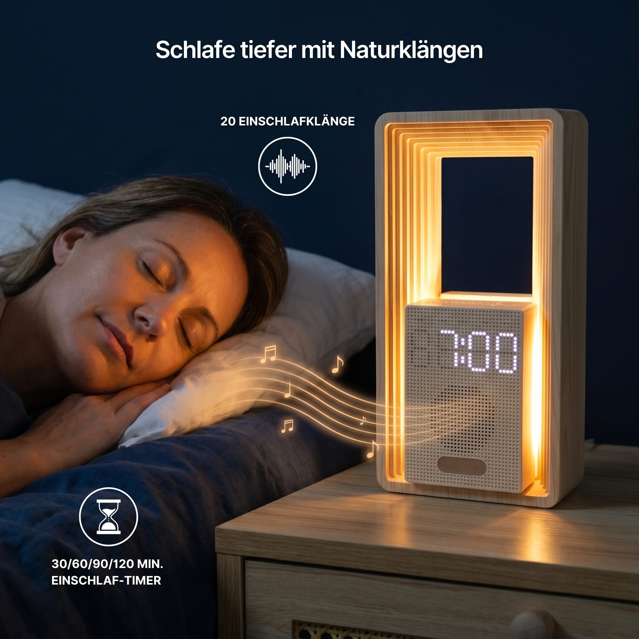 HORIZON – Lichtwecker mit Sonnenaufgang, Naturklängen & dimmbarem Licht