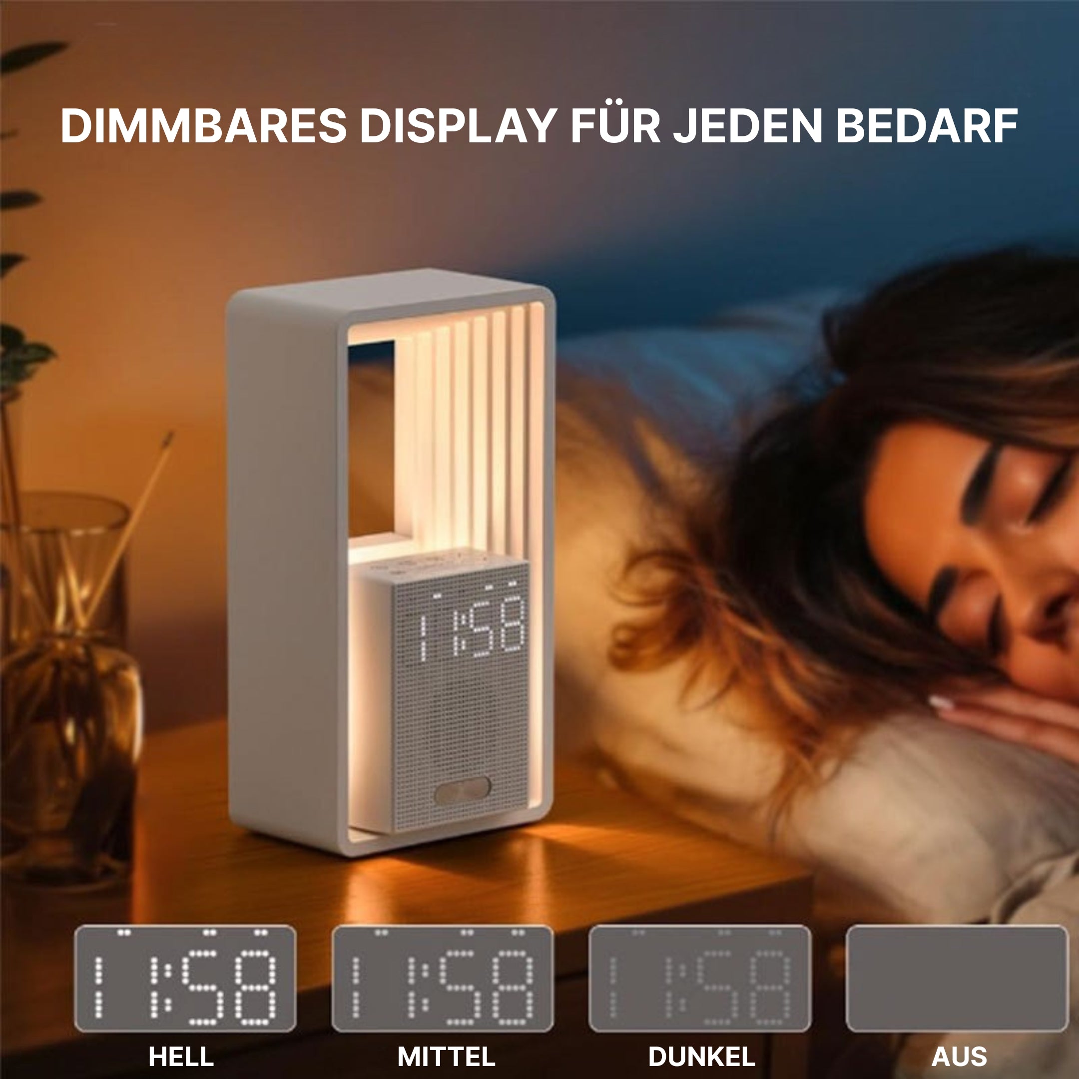 Réveil lumineux Horizon – Classic, lumière dimmable avec sons naturels