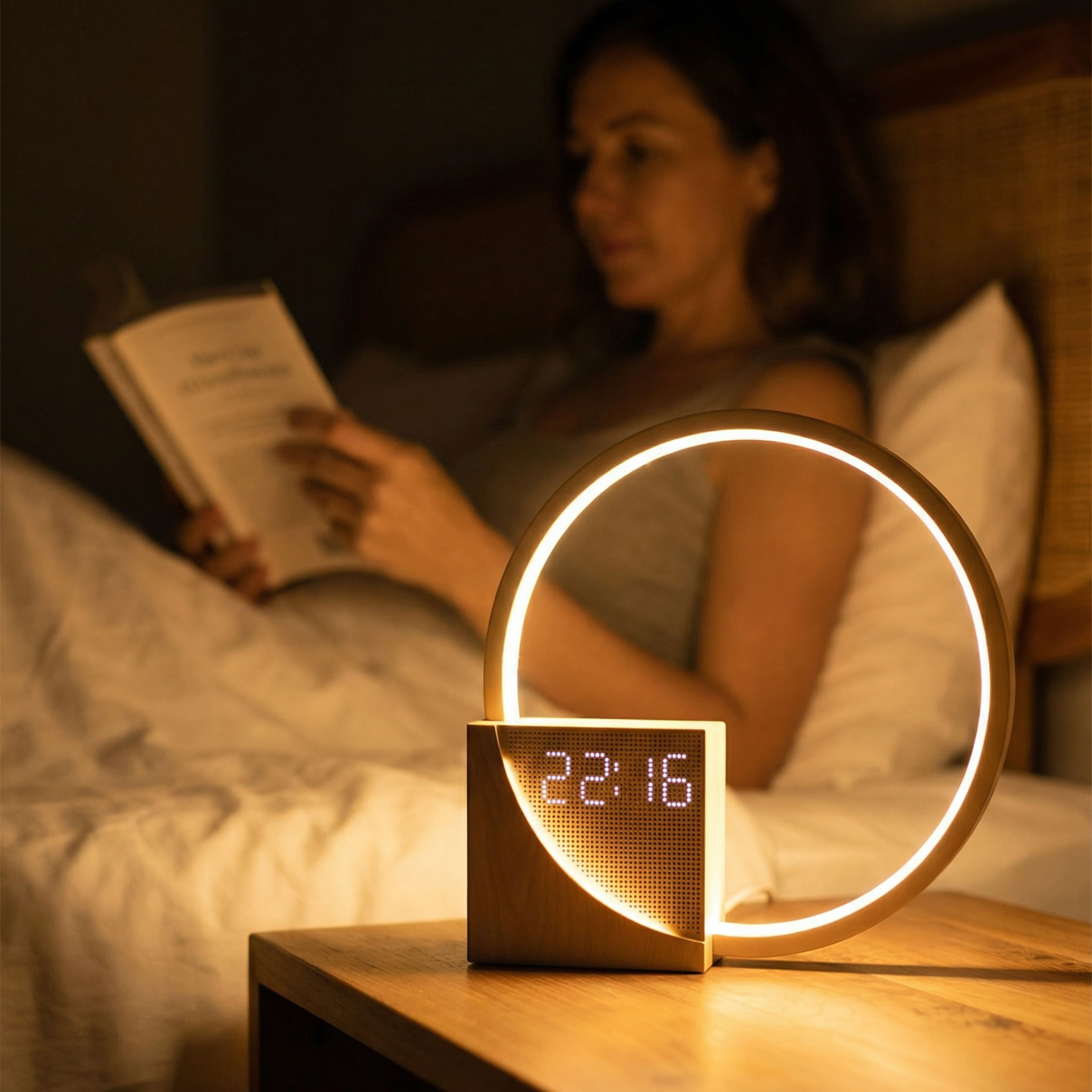 Rise & Shine Réveil Lumineux – Lampe de chevet dimmable pour un sommeil naturel