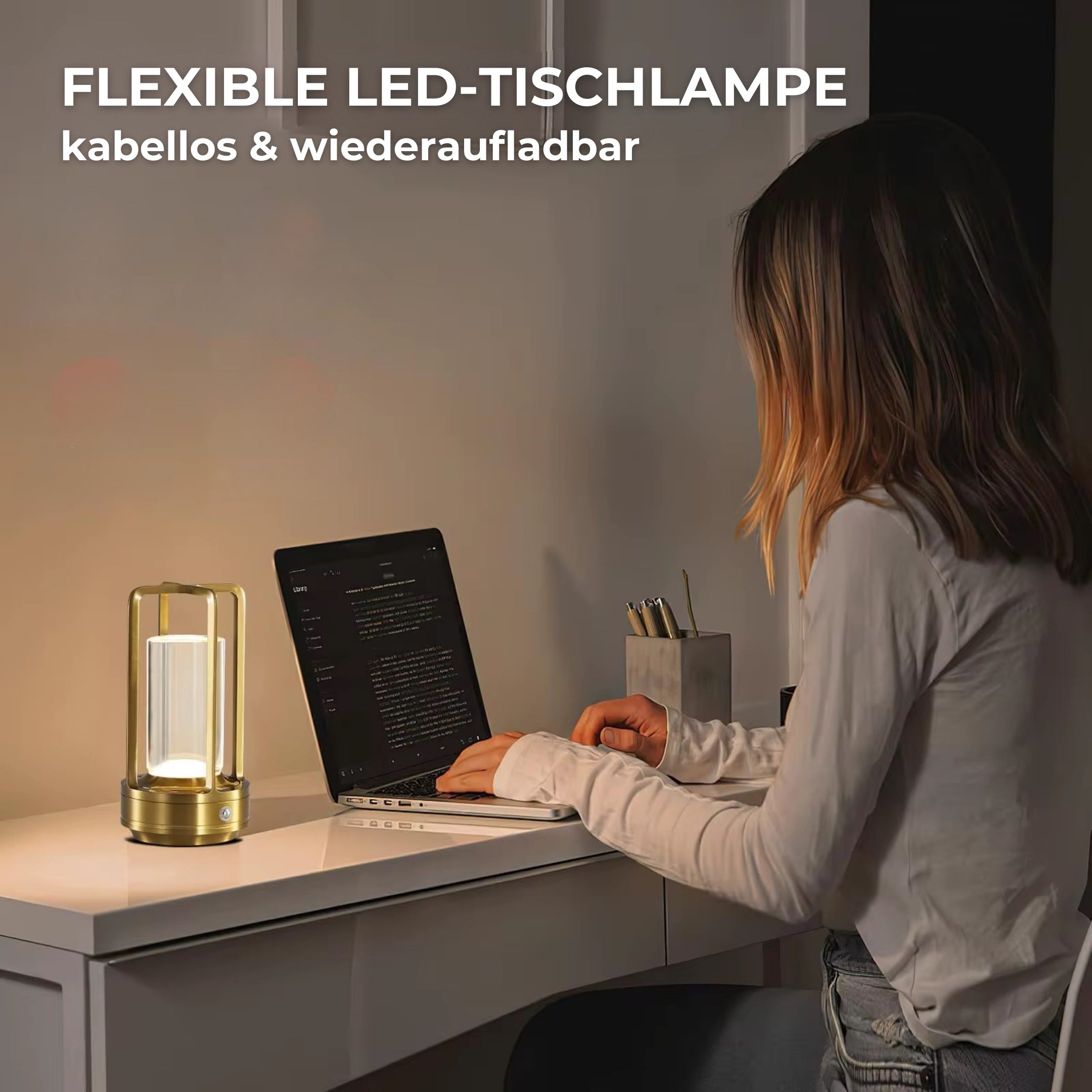 Lumière d’ambiance – lampe LED sans fil au design Japandi
