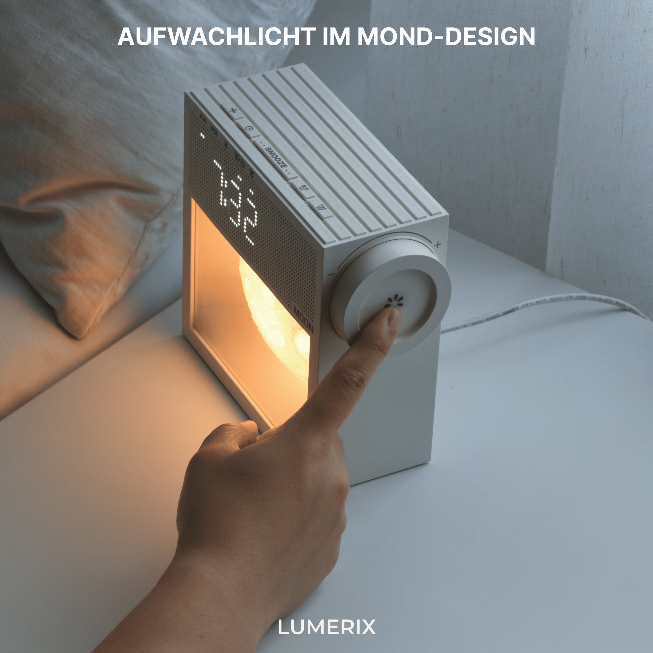 Moonlight X2 Lichtwecker – Mondlampe mit Wecker & Sonnenaufgangslicht