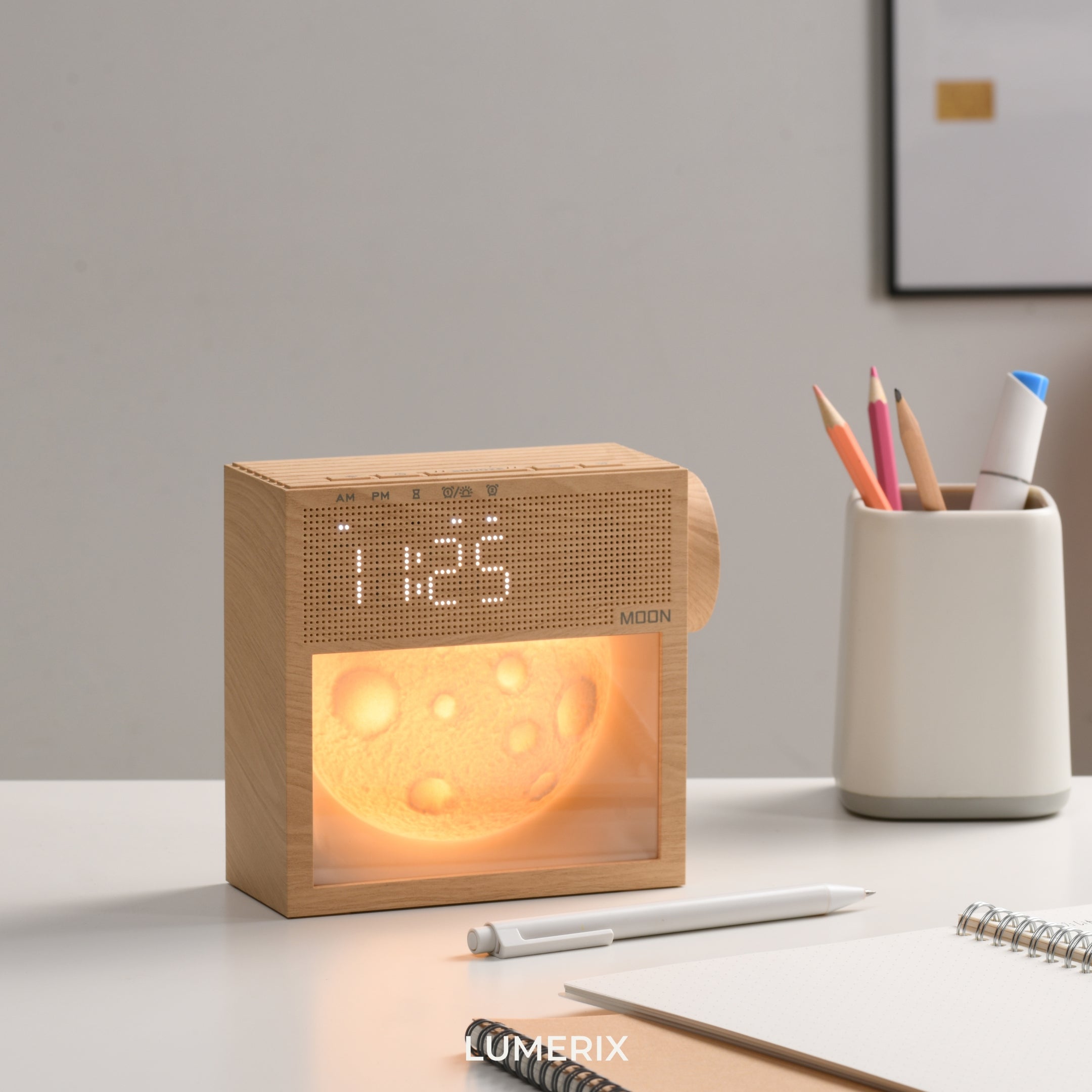 Moonlight X2 Lichtwecker – Mondlampe mit Wecker & Sonnenaufgangslicht