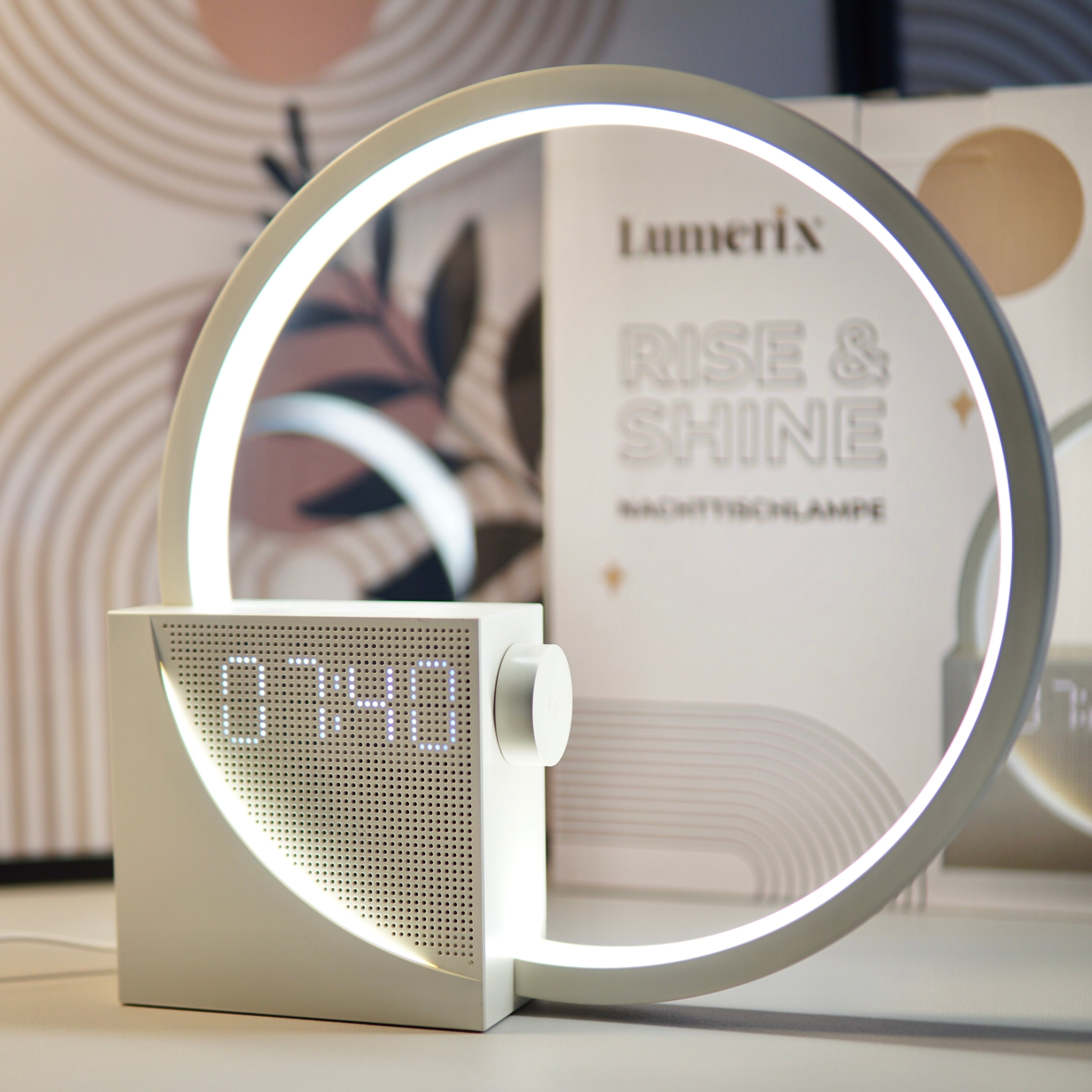 Rise & Shine Lichtwecker mit eleganter Verpackung – stilvoll präsentiert