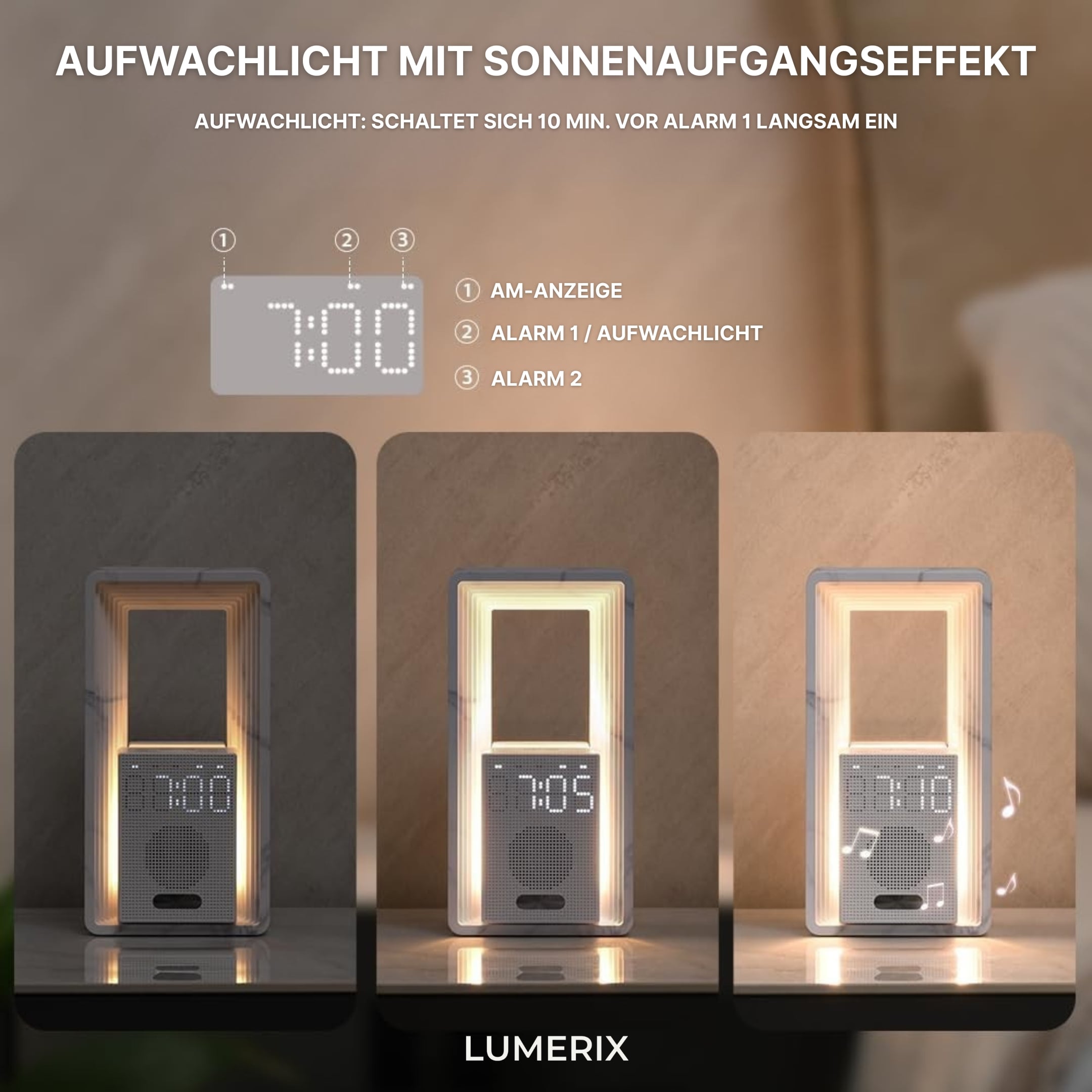 Horizon Lichtwecker – Classic, dimmbar mit Naturklängen