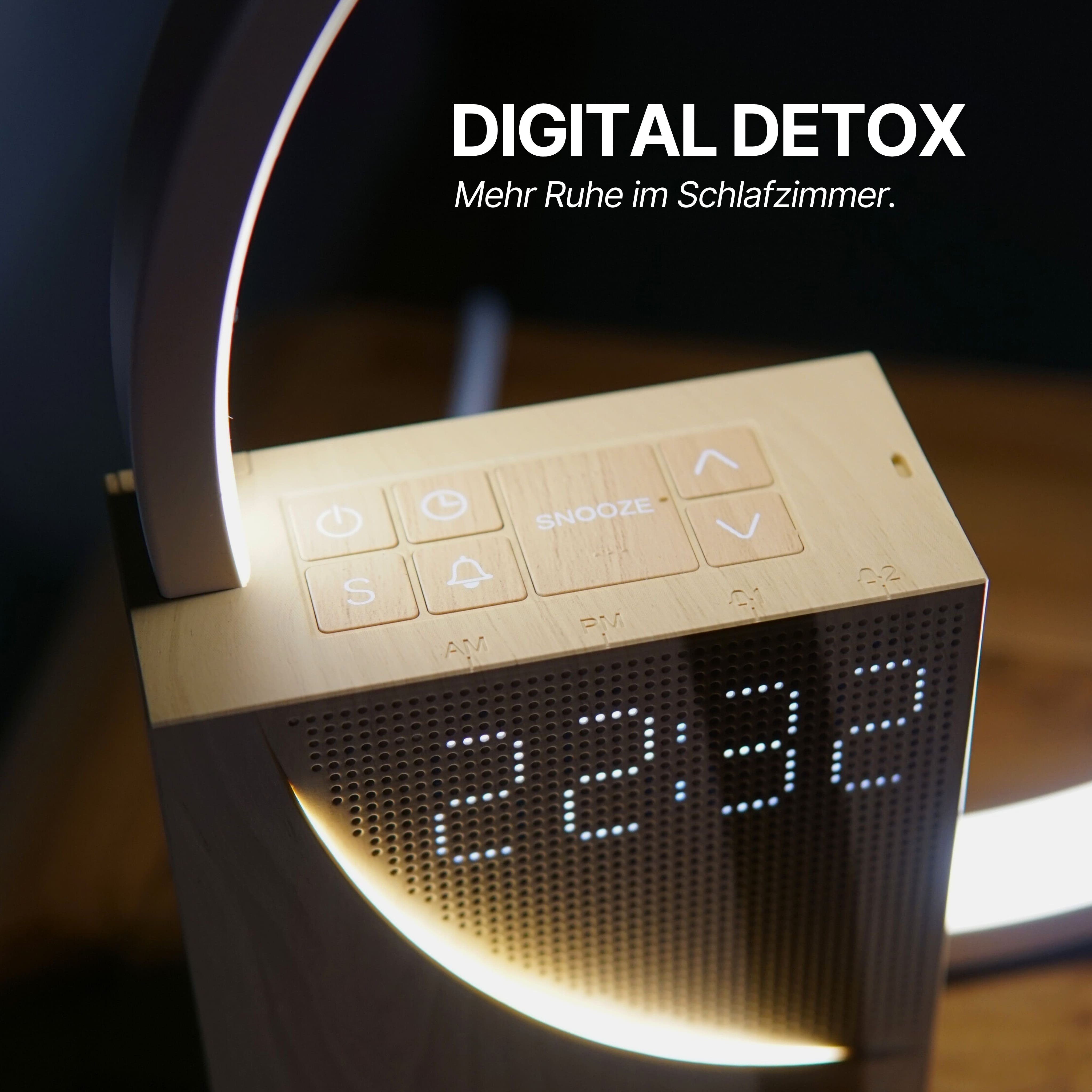 Rise & Shine Réveil Lumineux – Lampe de chevet dimmable pour un sommeil naturel