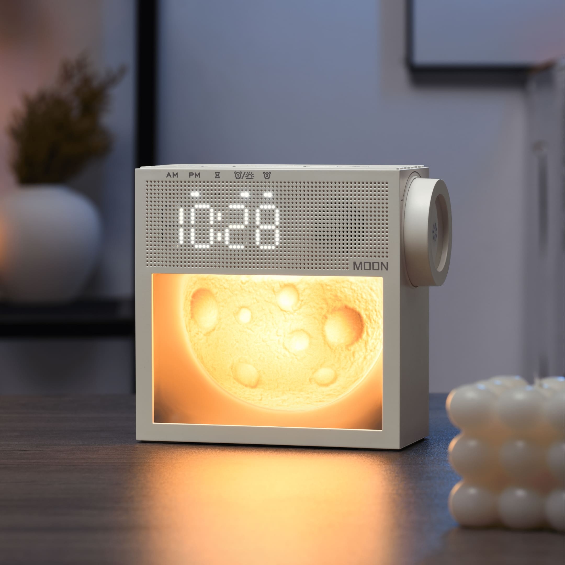 Moonlight X2 – Lampe lune avec réveil et lumière d’aube