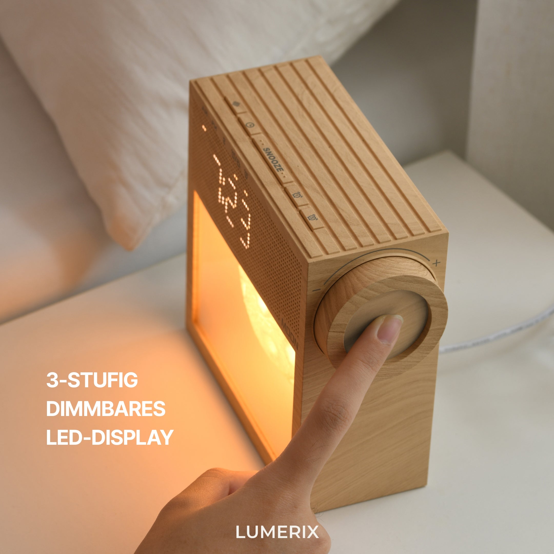 Moonlight X2 Lichtwecker – Mondlampe mit Wecker & Sonnenaufgangslicht