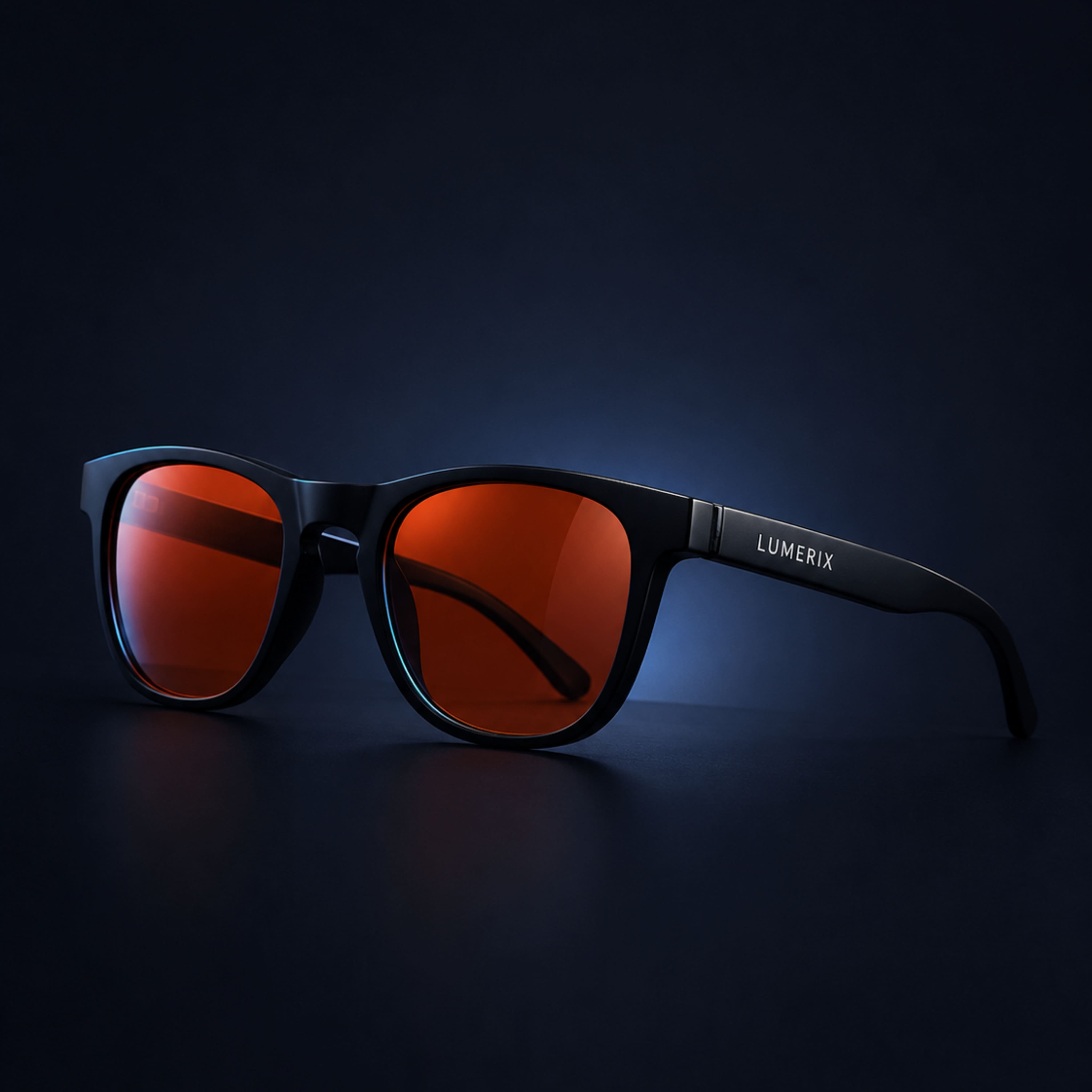 EVENING RITUAL Blaulichtfilterbrille in Midnight Black, Detailansicht