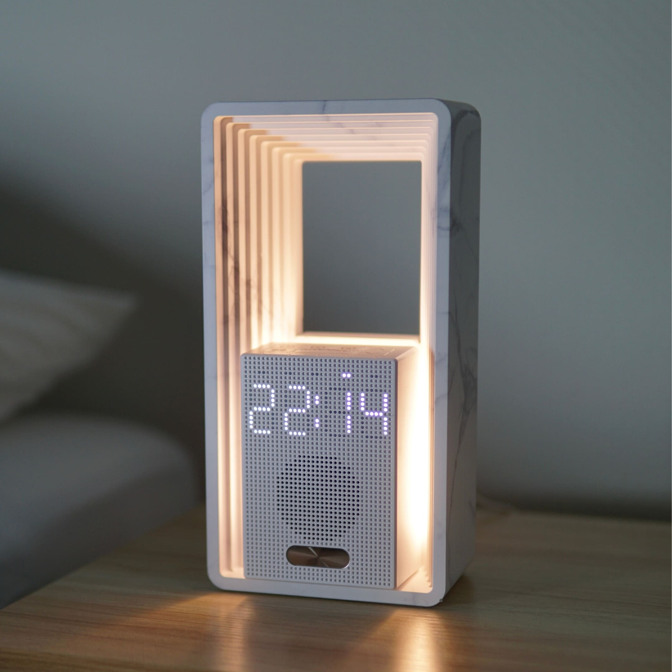 Lumerix Horizon Limited Edition Lichtwecker in Marmoroptik mit Sonnenaufgangslicht für natürlichen und erholsamen Schlaf